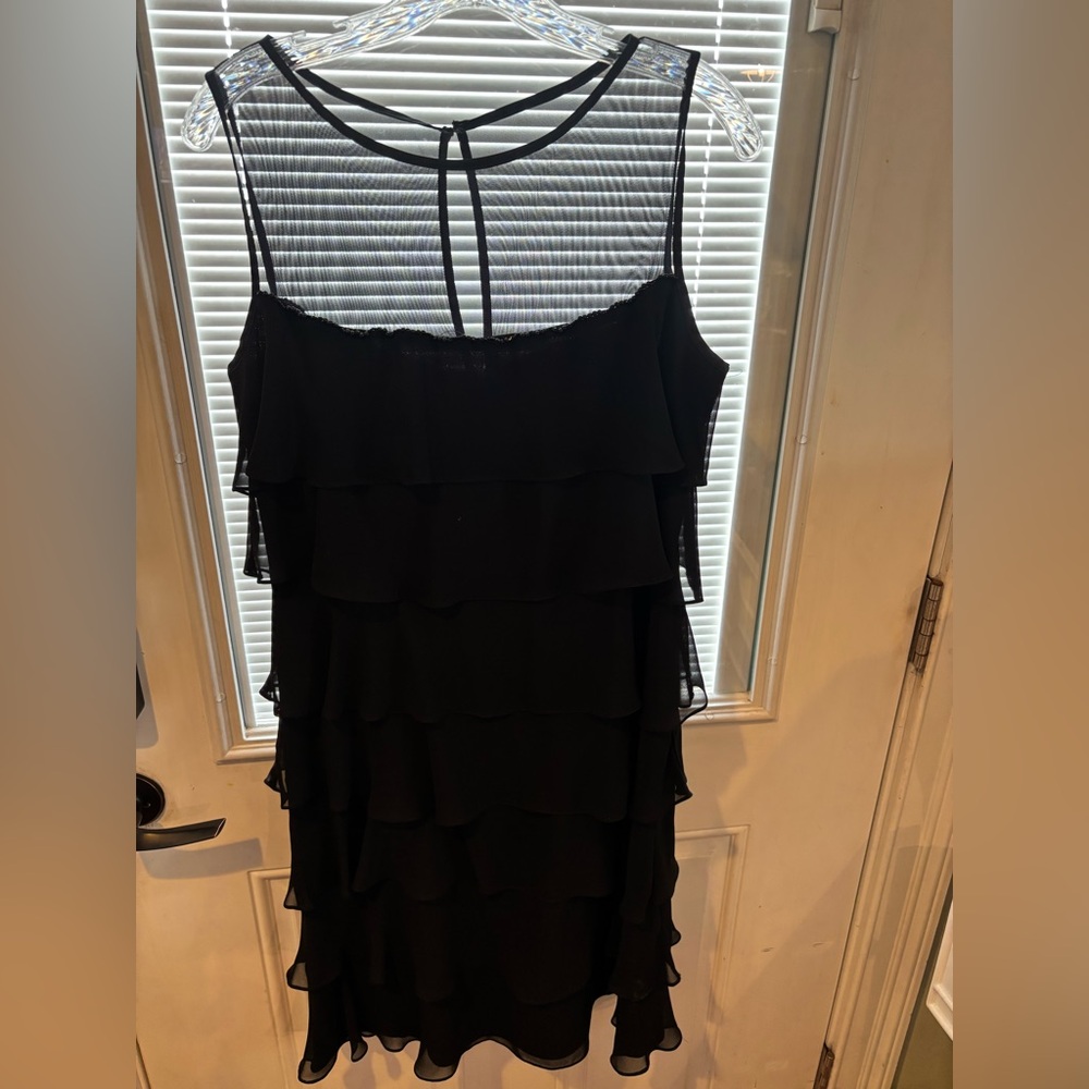 Elegant Black Patra Layered Dress